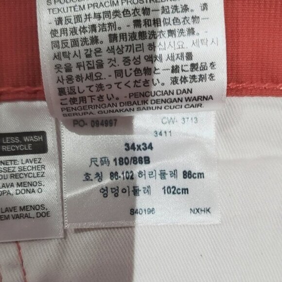 LEVI'S 513 Special Edition Salmon Red Denim Jeans - Picture 13 of 16